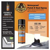slide 9 of 13, Gorilla Glue Waterproof Patch & Seal Spray, Black, 16 oz