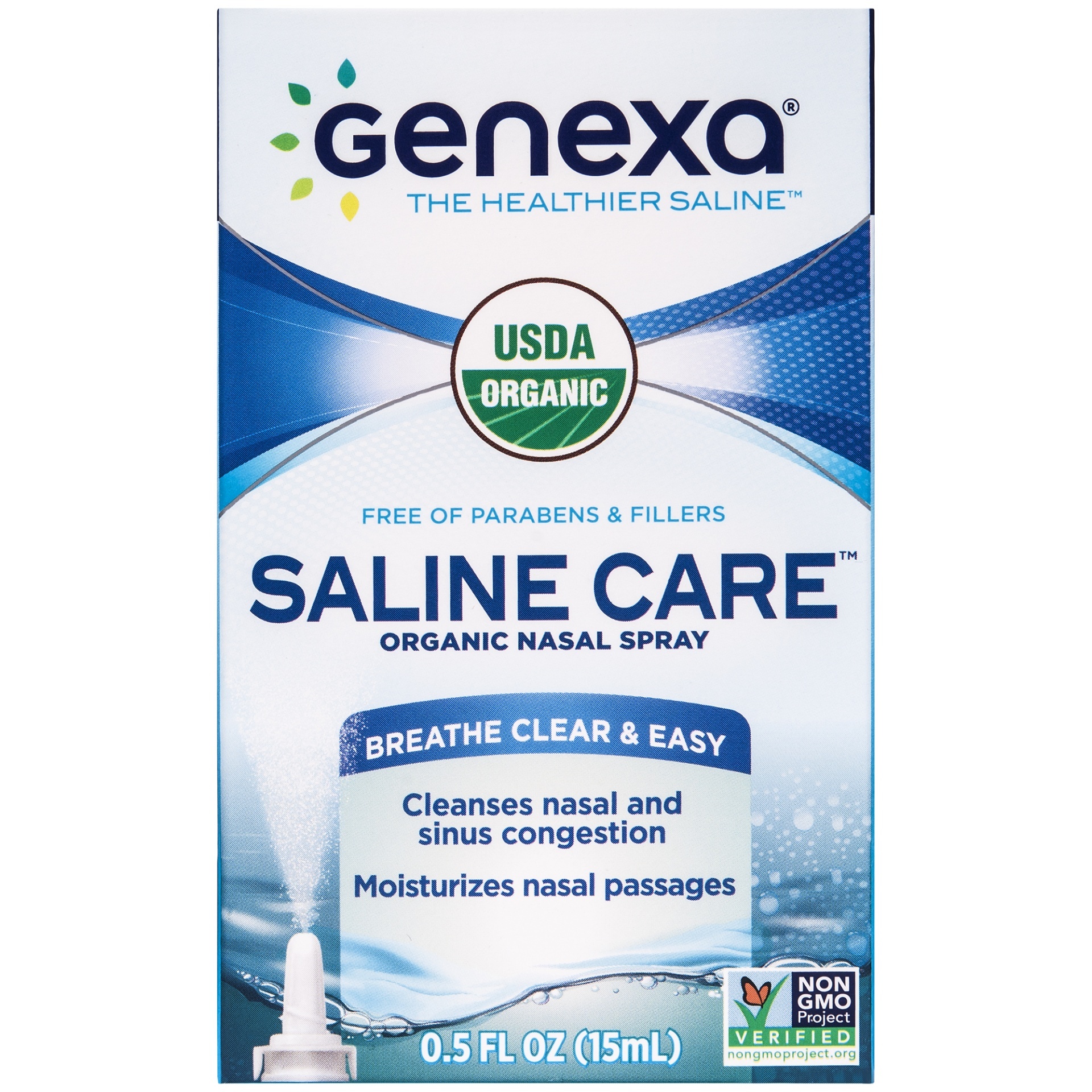 slide 1 of 1, Genexa Saline Nasal Spray, 0.5 fl oz