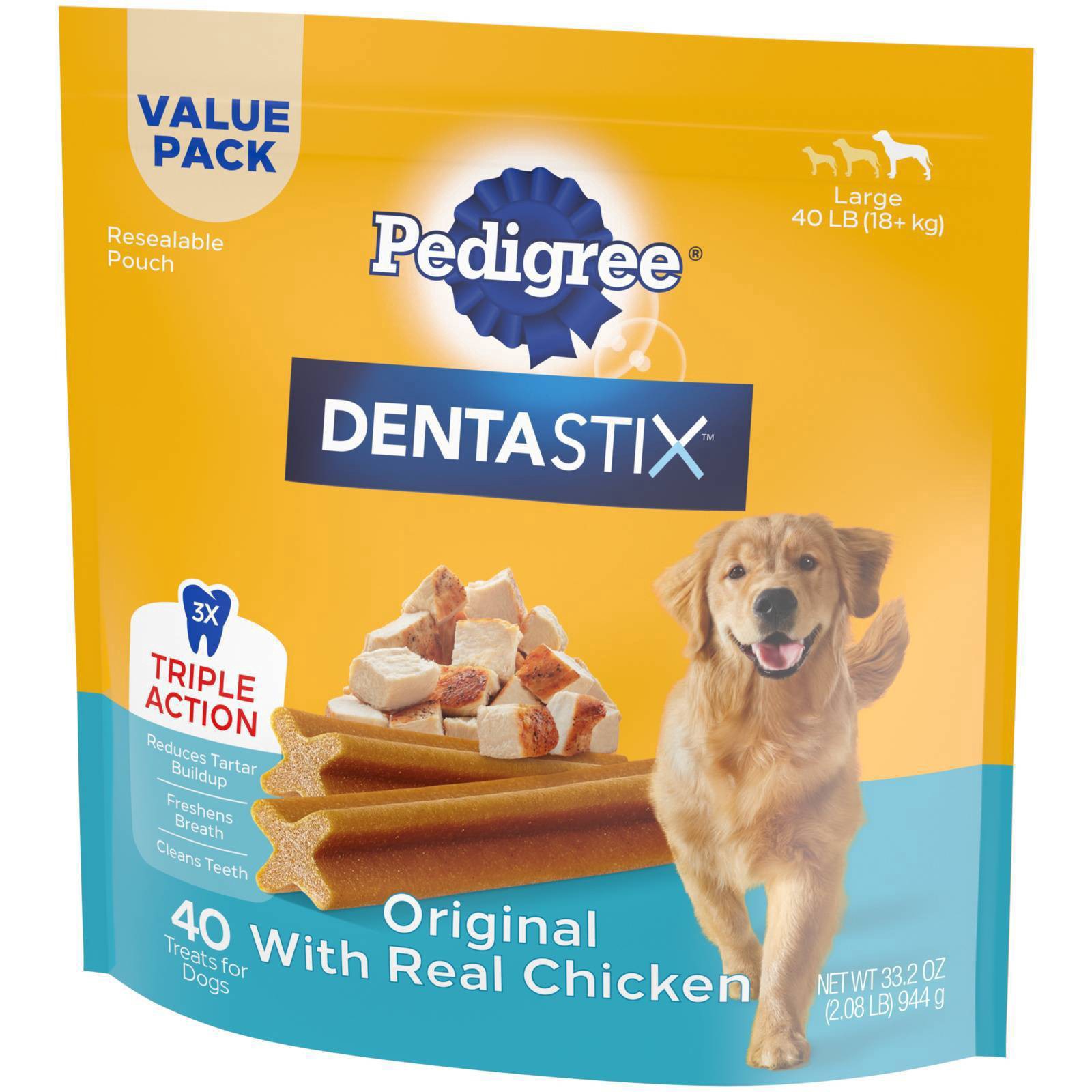 slide 8 of 9, Dentastix Original Large Dental Chicken Dental Dog Treats - 40ct, 40 ct