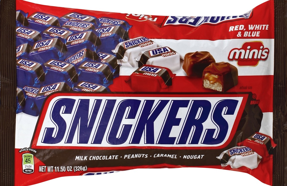 slide 3 of 5, Snickers, Original Minis Chocolate Candy Bars, 11.5 Oz, 11.5 oz