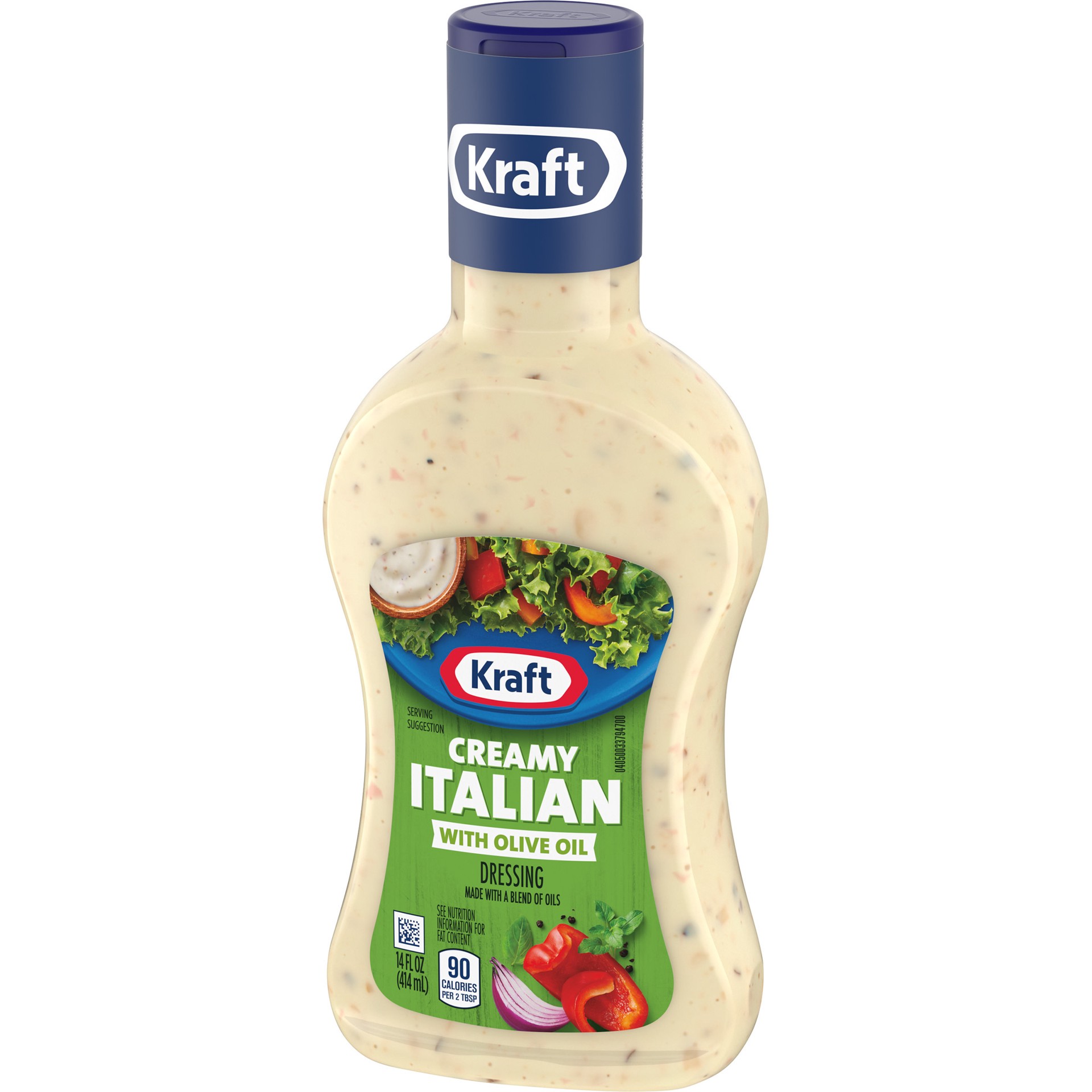 slide 4 of 5, Kraft Creamy Italian Salad Dressing with Olive Oil Bottle, 14 fl oz