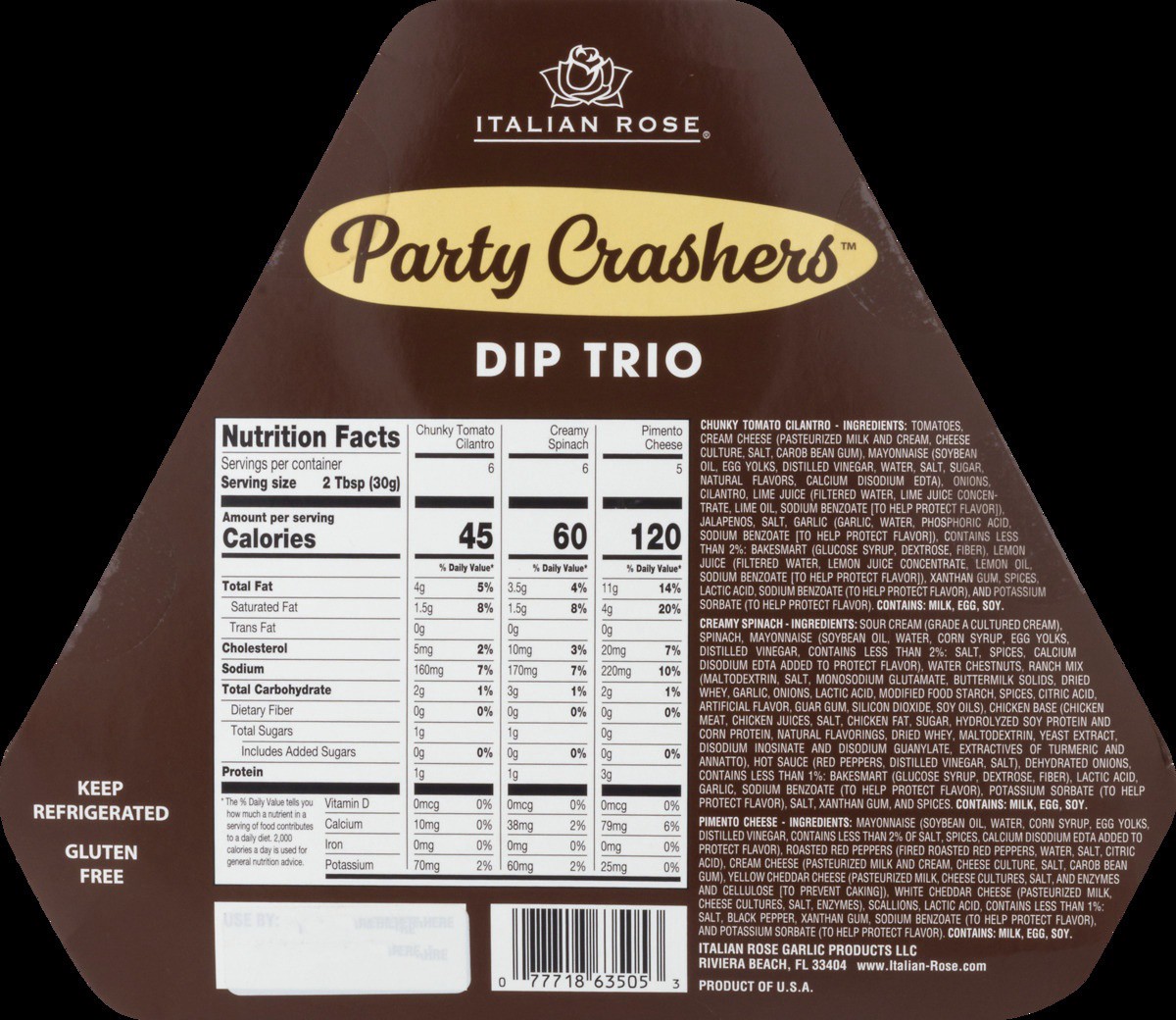 slide 8 of 9, Italian Rose Party Crashers Dip Trio, 20 oz