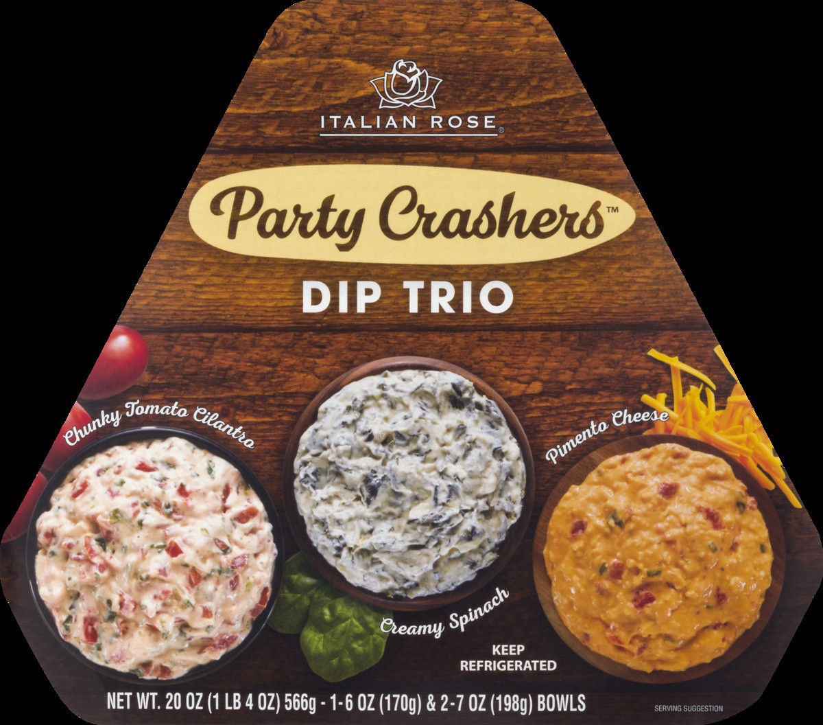 slide 2 of 9, Italian Rose Party Crashers Dip Trio, 20 oz