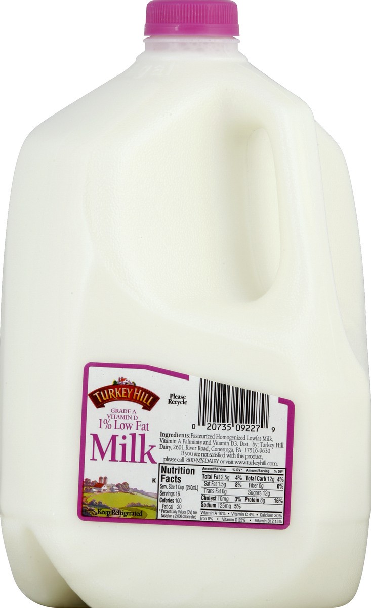 slide 4 of 4, Turkey Hill Milk, 1% Low Fat - 1 gal, 1 gal