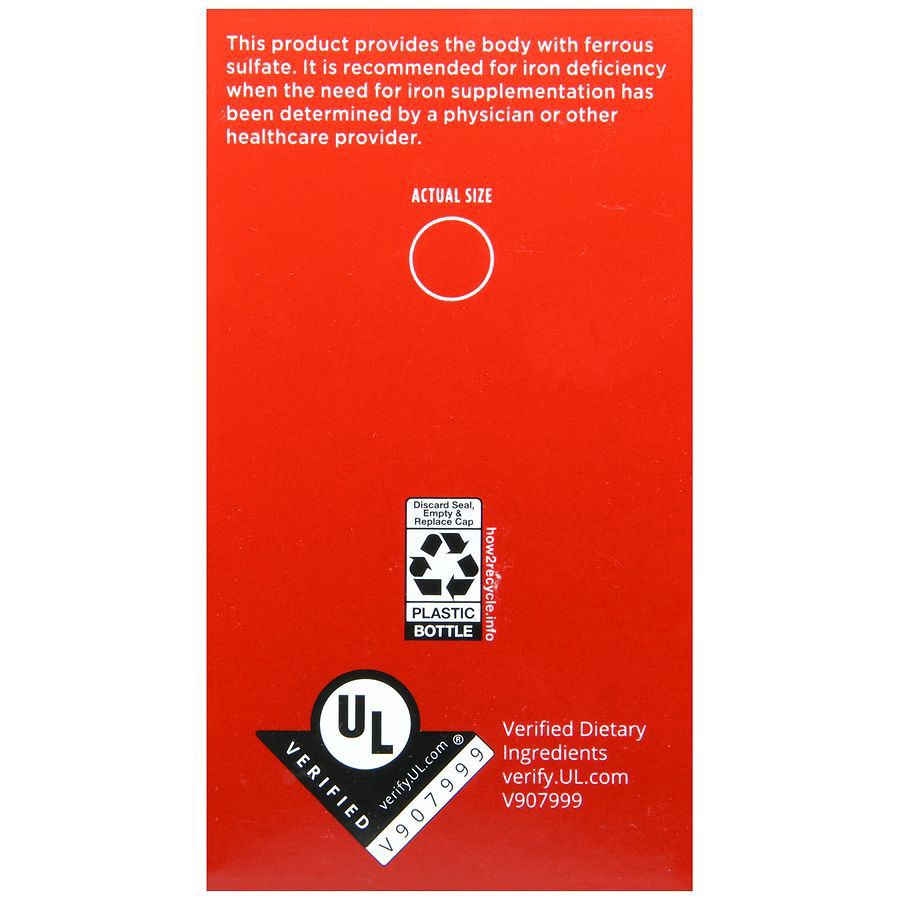 slide 2 of 5, Walgreens High Potency Ferrous Sulfate Iron Tablets, 100 ct