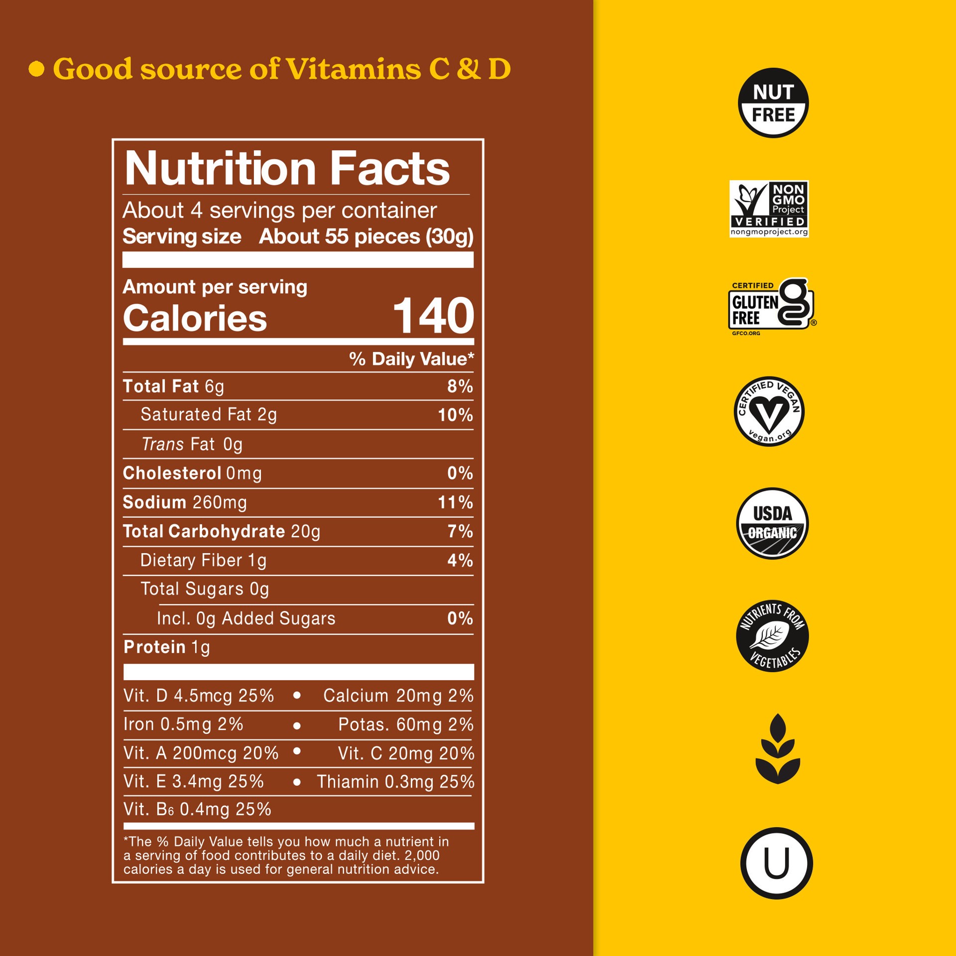 slide 3 of 3, MadeGood Organic Cheddar Flavor Star Puffed Crackers 4.26 oz, 4.26 oz