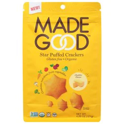 MadeGood Organic Cheddar Flavor Star Puffed Crackers 4.26 oz