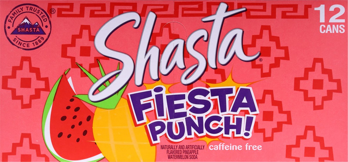 slide 2 of 14, Shasta Caffeine Free Fiesta Punch! Soda 12 - 12 fl oz Cans, 12 ct