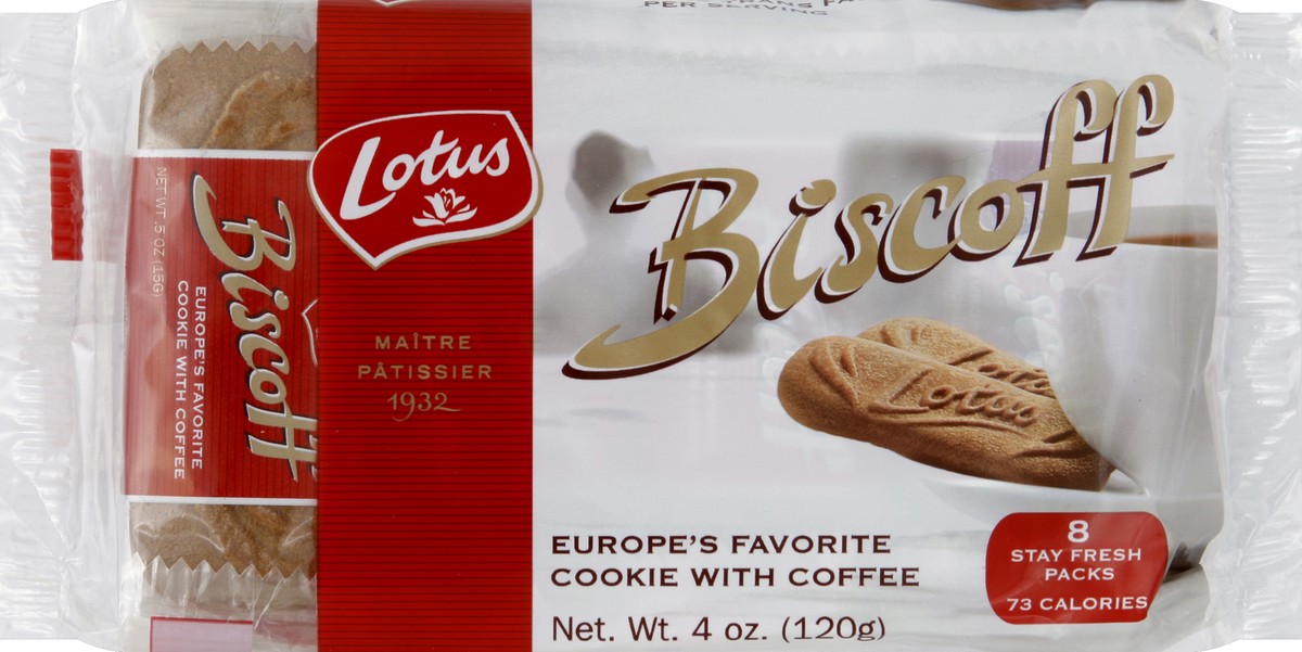 slide 4 of 6, Lotus Biscoff Cookies Snack Pack, 4 oz