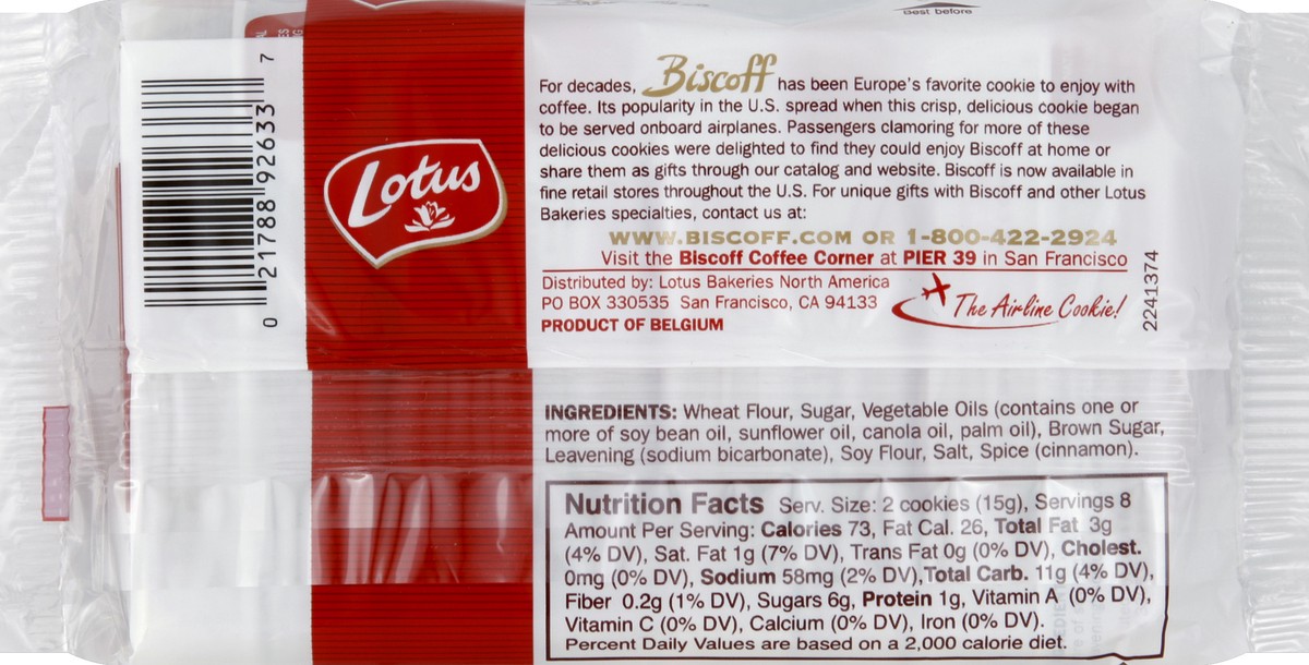 slide 5 of 6, Lotus Biscoff Cookies Snack Pack, 4 oz