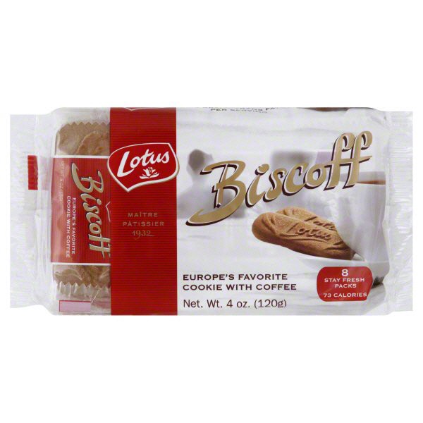 slide 1 of 6, Lotus Biscoff Cookies Snack Pack, 4 oz