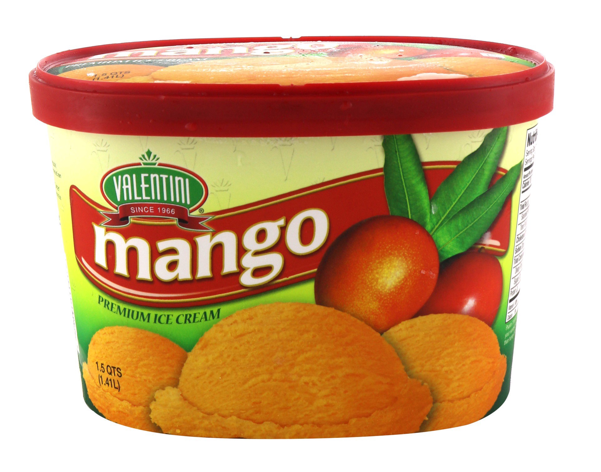 slide 1 of 1, Valentini Mango Ice Cream, 1.5 qt