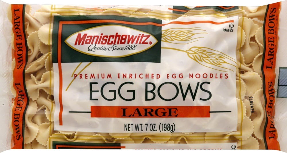 slide 2 of 2, Manischewitz Large Egg Pasta Bows, 7 oz