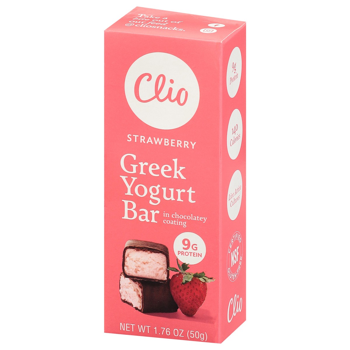 slide 10 of 11, Clio Greek Yogurt Bar, 1.76 oz