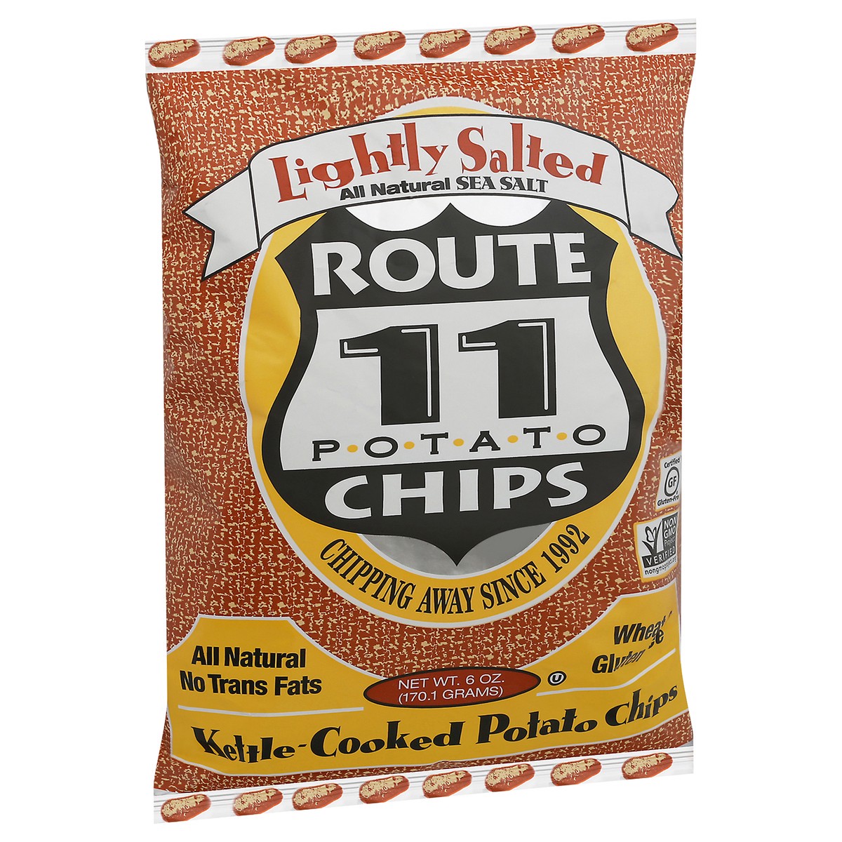 slide 8 of 9, Route 11 potato chips, lightly salted, 6 oz