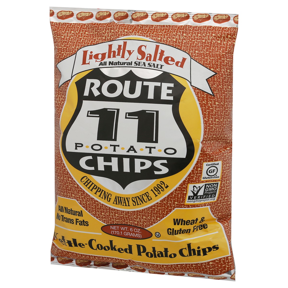 slide 6 of 9, Route 11 potato chips, lightly salted, 6 oz