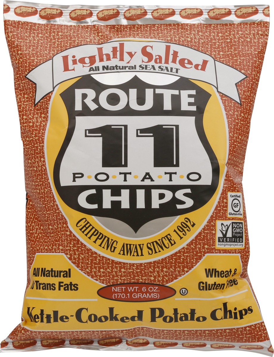 slide 4 of 9, Route 11 potato chips, lightly salted, 6 oz
