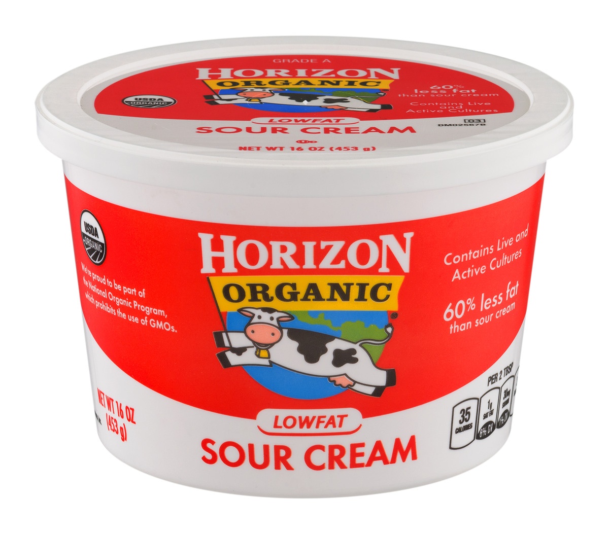 slide 1 of 1, Horizon Organic Lowfat Sour Cream, 16 oz