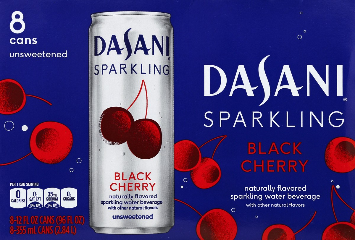 slide 6 of 6, Dasani Sparkling Black Cherry, 8 ct
