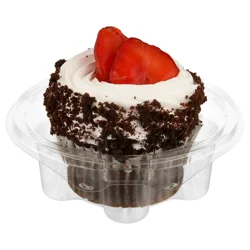 Bakery Jumbo Strawberry Topped Chocolate Cupcake