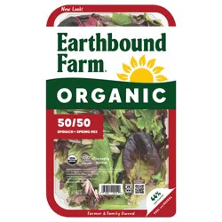 Earthbound Farm Organic Spinach & Spring Mix - 50/50, 10 oz