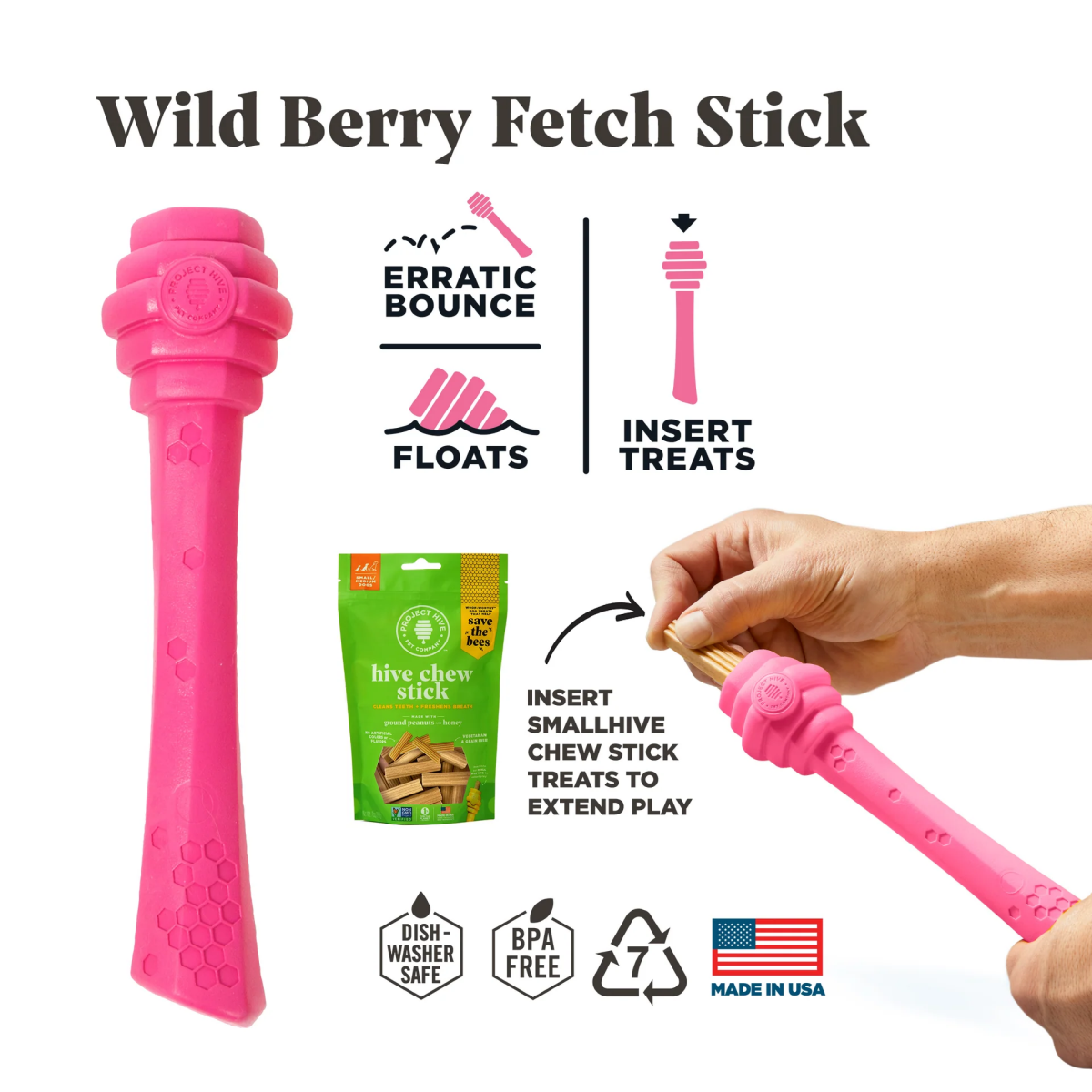 slide 6 of 13, Project Hive Wild Berry Fetch Stick, 1 ct