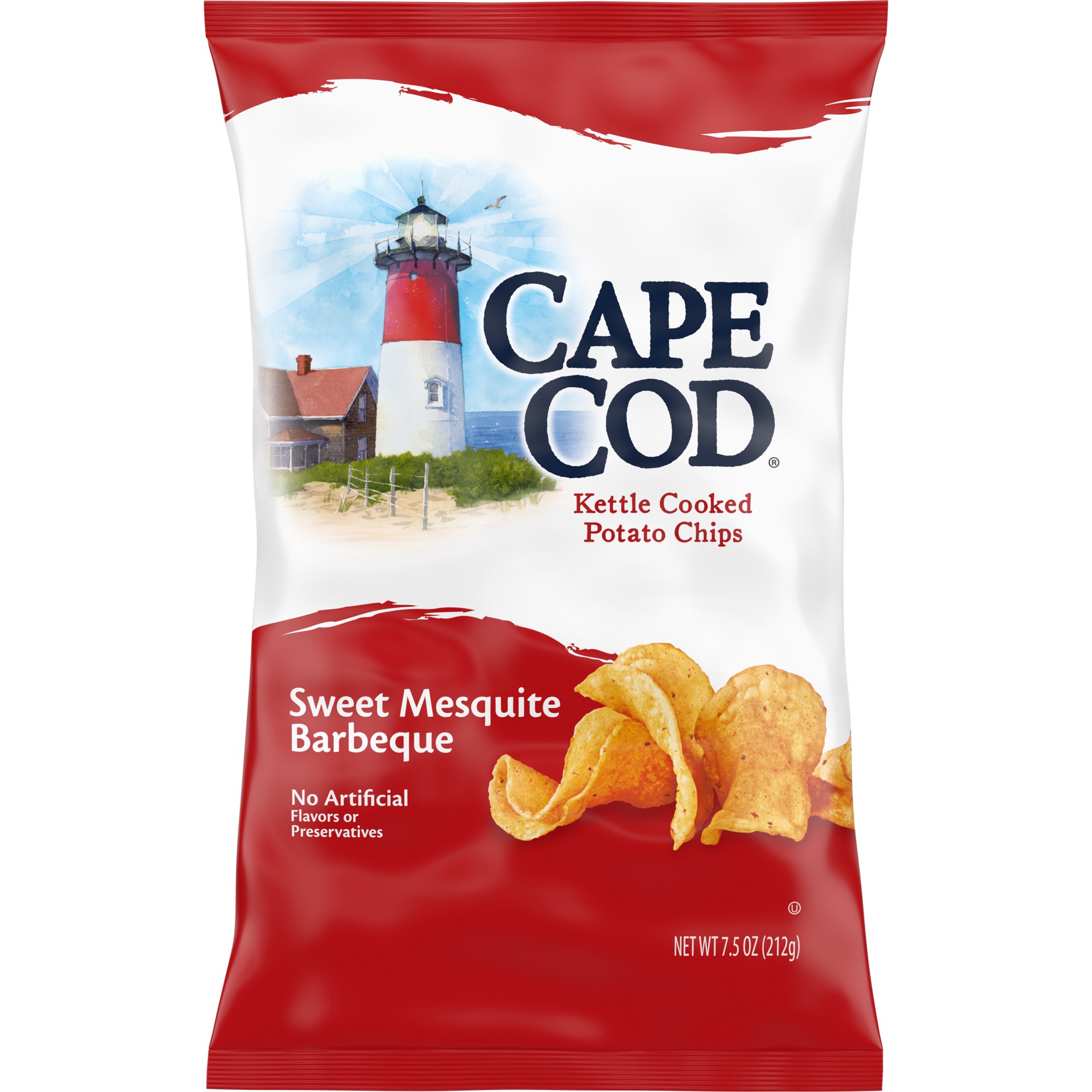 slide 1 of 5, Cape Cod Potato Chips, Sweet Mesquite Barbeque Kettle Chips, 7.5 Oz, 7.5 oz