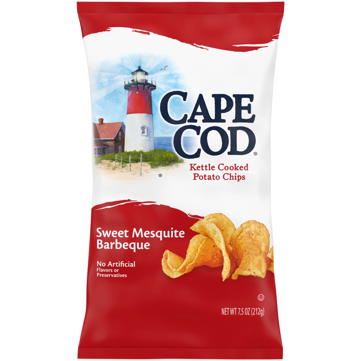 slide 1 of 5, Cape Cod Sweet Mesquite Barbeque Potato Chips, 7.5 oz, 7.5 oz
