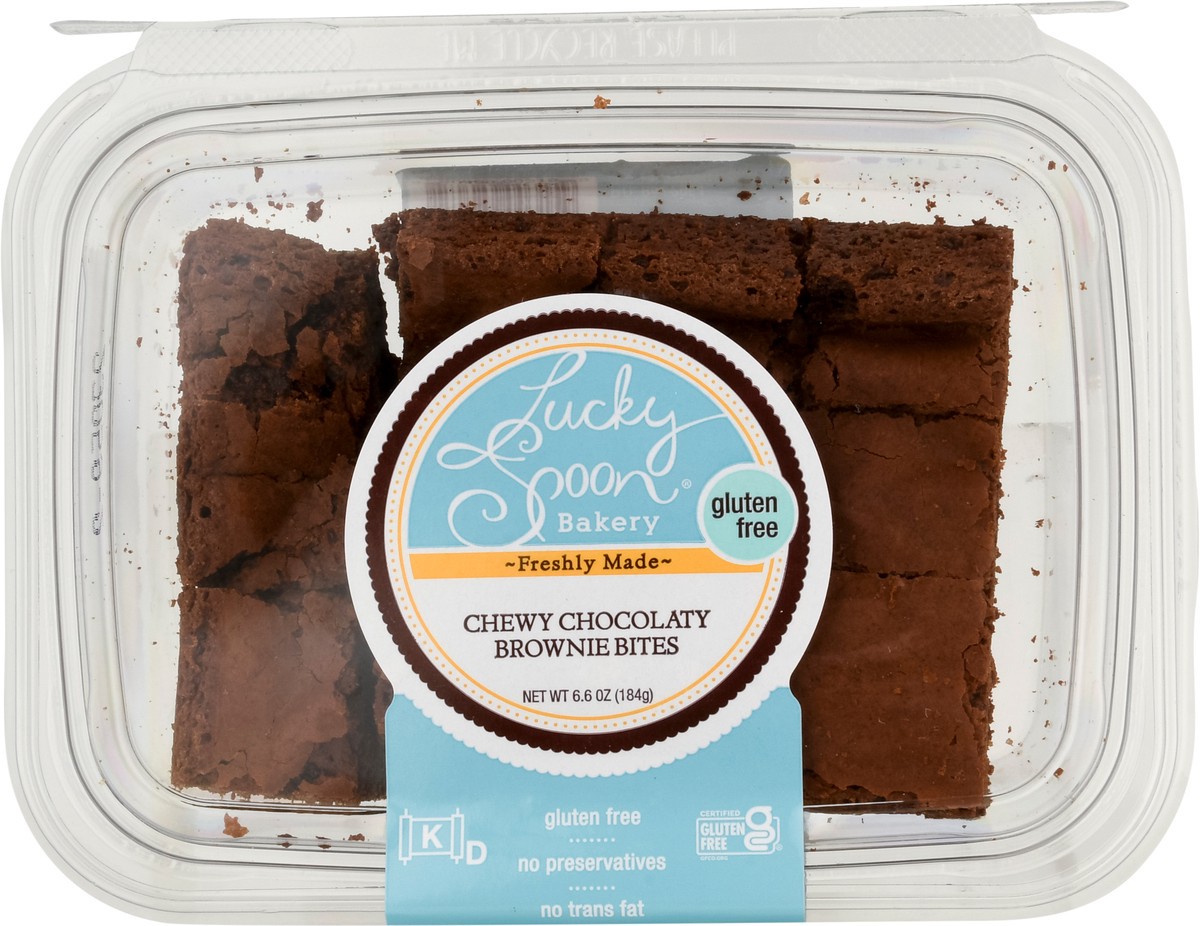 slide 3 of 9, Lucky Spoon Bakery Gluten Free Chewy Chocolaty Brownie Bites 6.6 oz, 6.6 oz