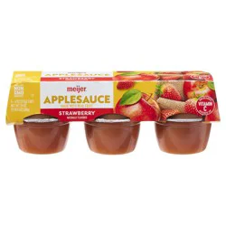 Meijer Strawberry Applesauce, 6 Pack/4 Oz