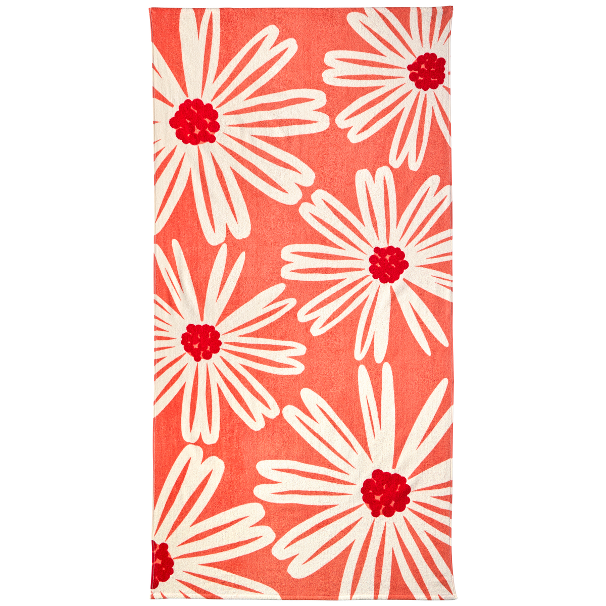slide 1 of 2, Meijer Corporate Seasonal MCS Printed Beach Towel, 34 in x 68 in, Daisy, 34 inx68 in