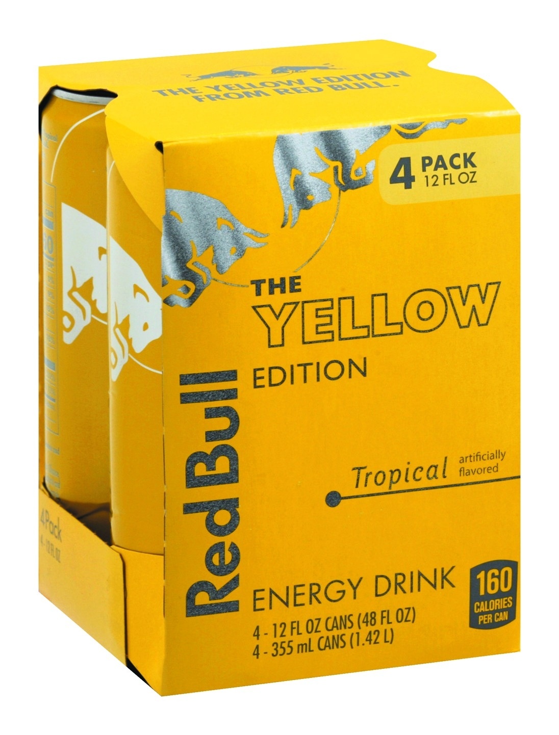 slide 1 of 1, Red Bull Yellow Edition Energy Drink - 4 ct; 12 fl oz, 4 ct; 12 fl oz