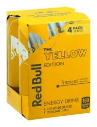 Red Bull Yellow Edition Energy Drink - 4 ct; 12 fl oz