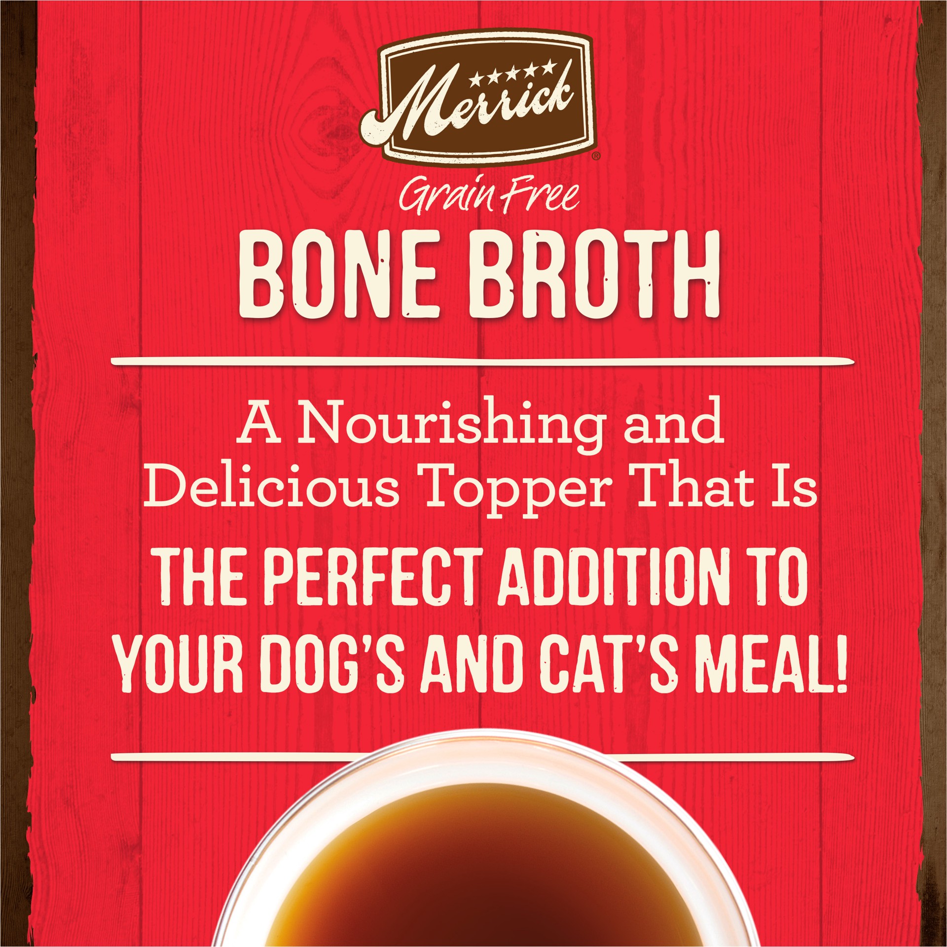 slide 7 of 9, Merrick Grain Free Bone Broth, Premium Human Grade And Gluten Free Dog And Cat Food Topper Pouches, Beef, 16 oz