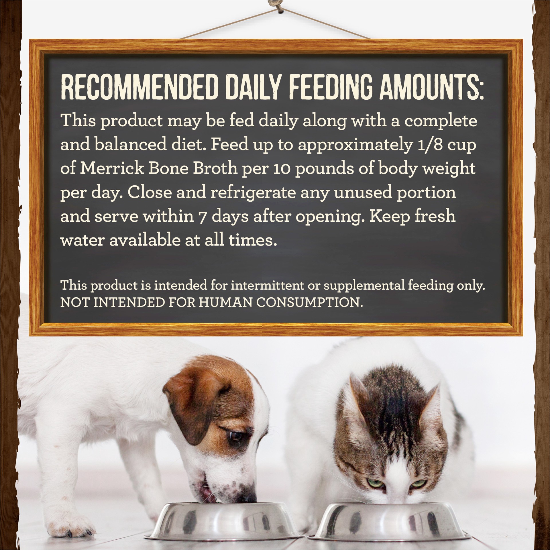 slide 8 of 9, Merrick Grain Free Bone Broth, Premium Human Grade And Gluten Free Dog And Cat Food Topper Pouches, Beef, 16 oz