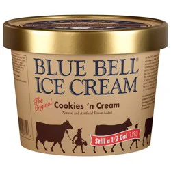 Blue Bell Cookies 'n Cream Ice Cream 0.5 gal