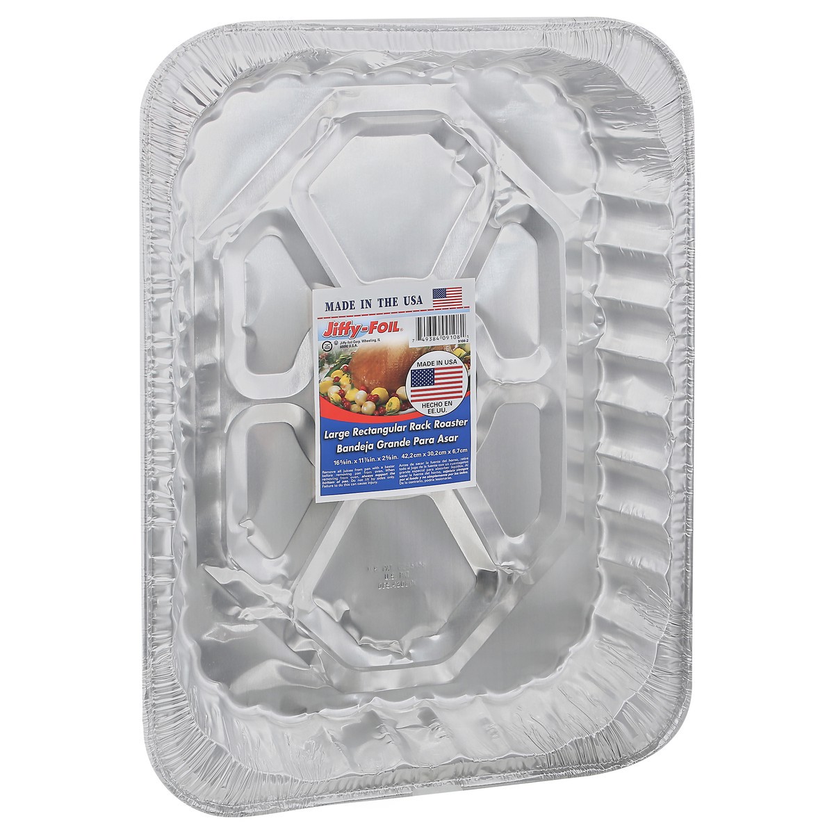 slide 9 of 9, Jiffy-Foil Large Rectangular Rack Roaster Pan 1 ea, 1 ct