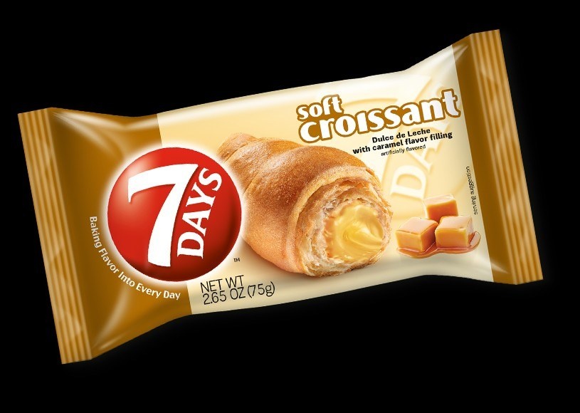 slide 1 of 5, 7DAYS Dulce De Leche Soft Croissant, 2.65 oz