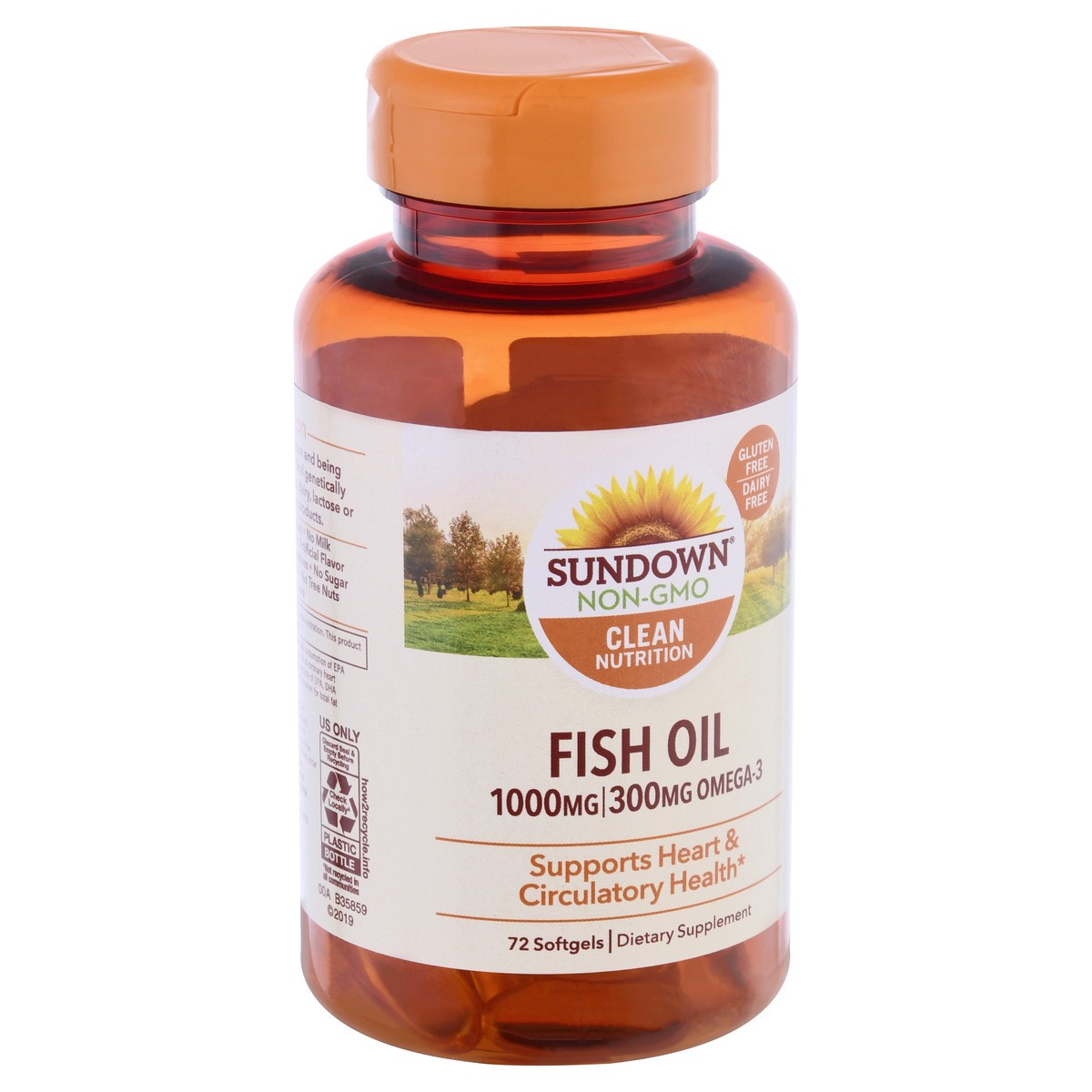 slide 4 of 9, Sundown Non-GMO 1000 mg Softgels Fish Oil 72 ea, 72 ct