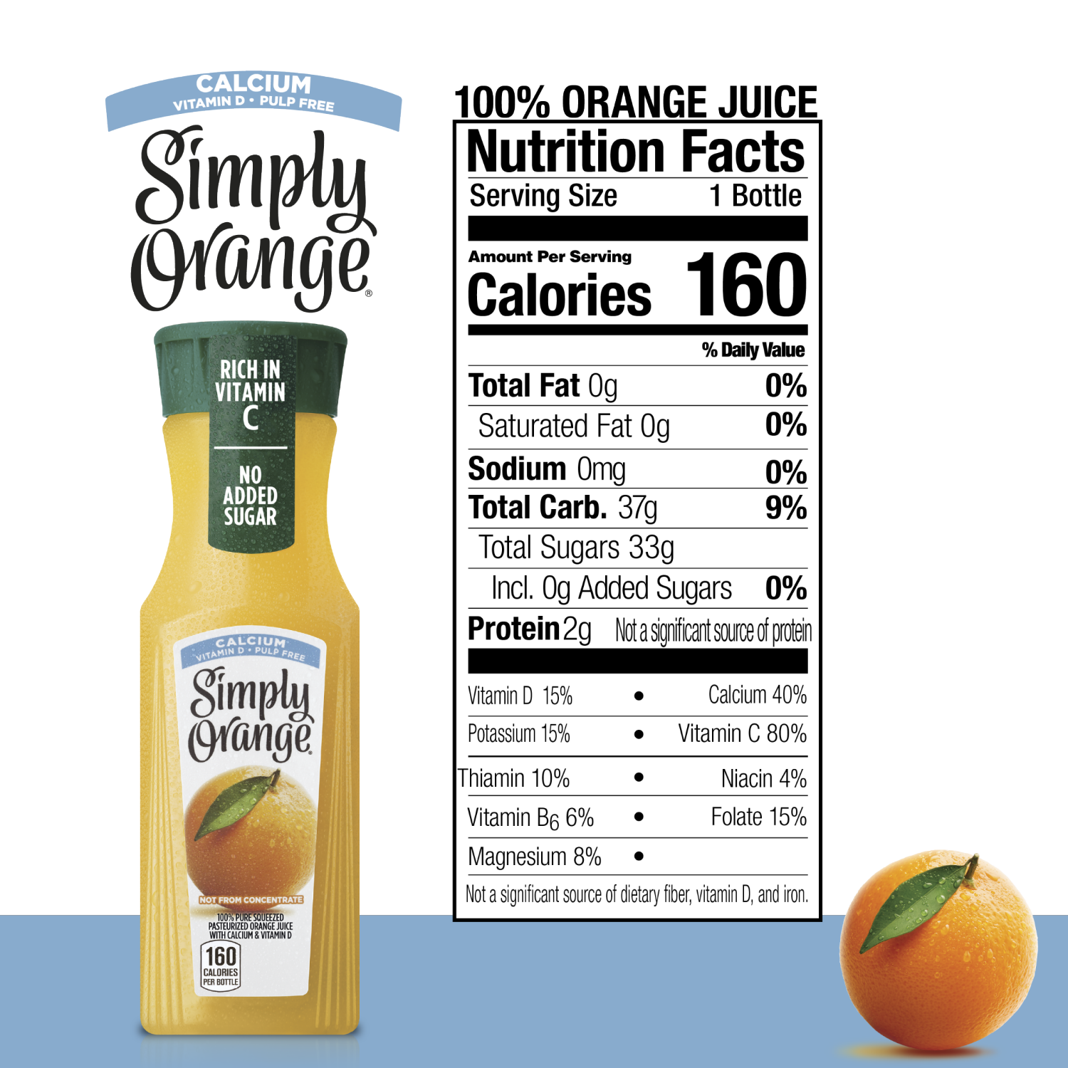 slide 4 of 6, Simply Orange Juice with Calcium, 11.5 fl oz, 11.5 fl oz