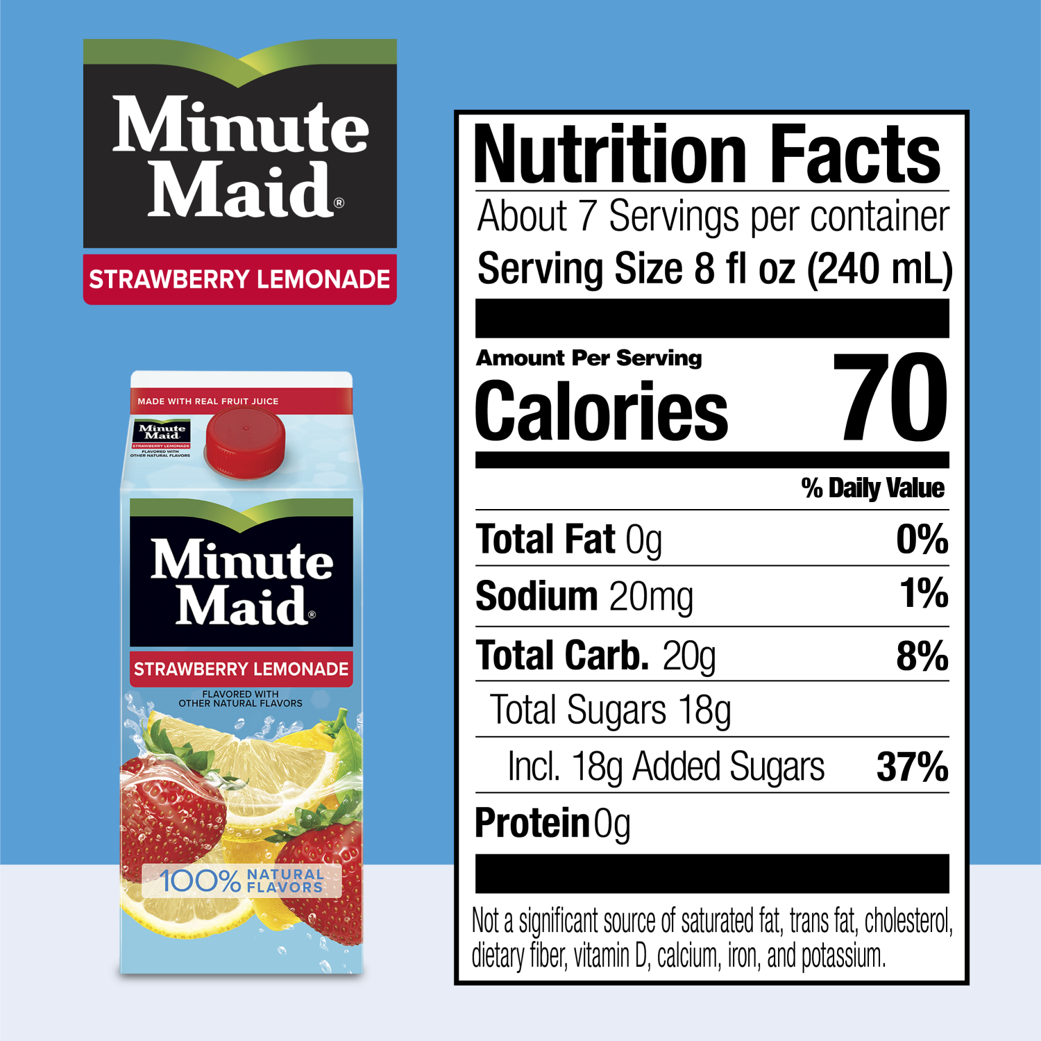 slide 3 of 4, Minute Maid Strawberry Lemonade Carton- 59 fl oz, 59 fl oz