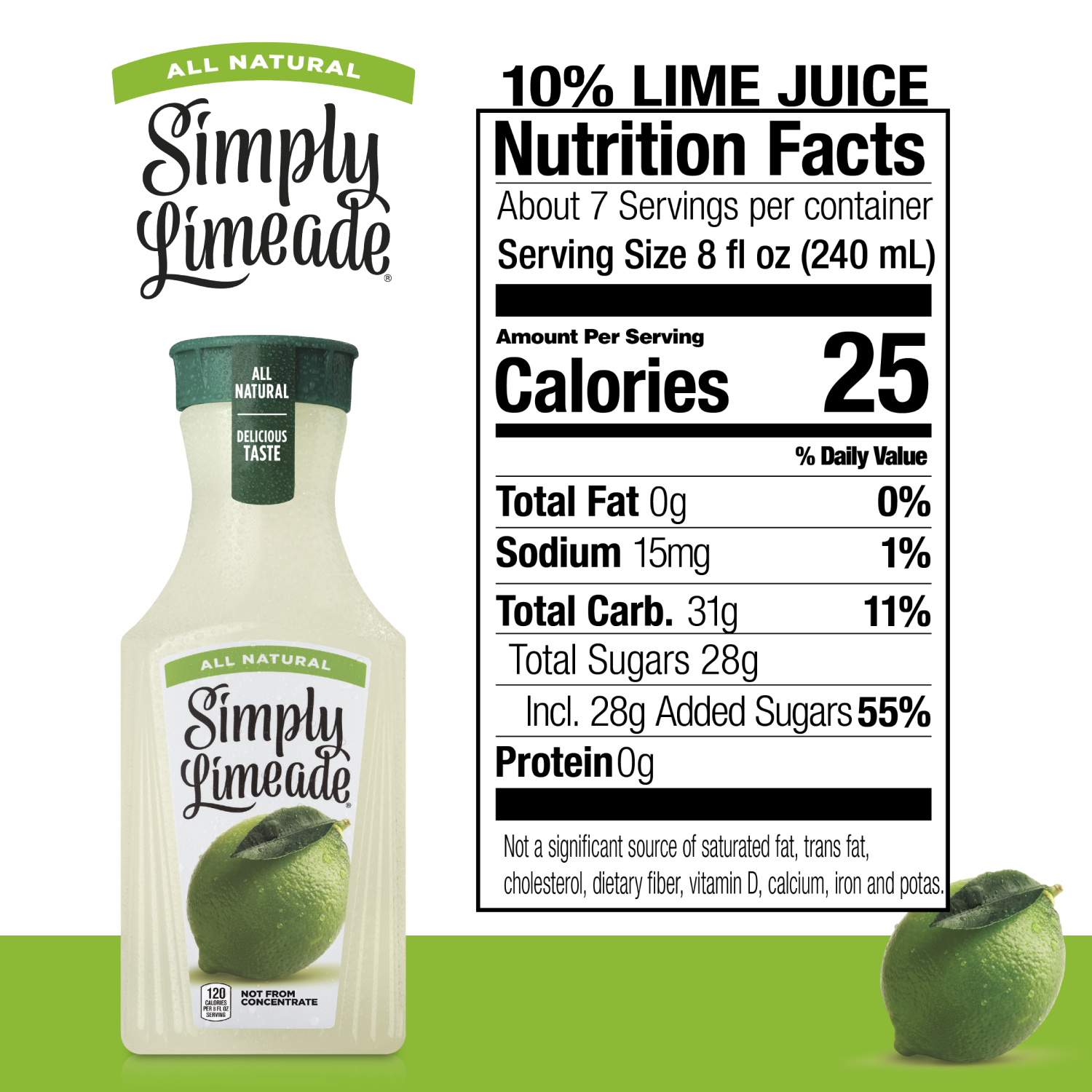 slide 4 of 4, Simply Limeade Bottle, 52 fl oz, 1 ct