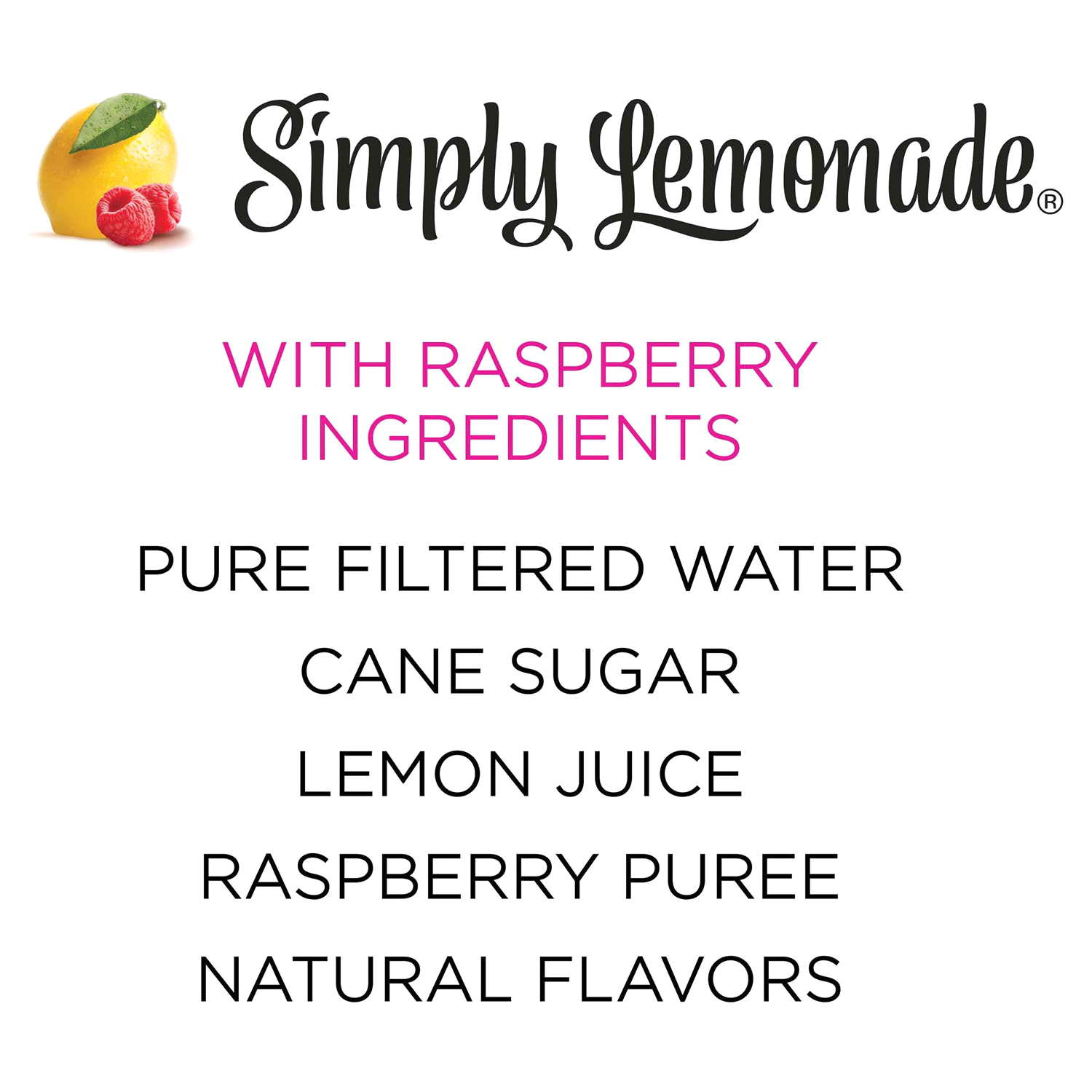 slide 2 of 4, Simply Lemonade with Raspberry, All Natural Non-GMO, 52 fl oz, 52 fl oz