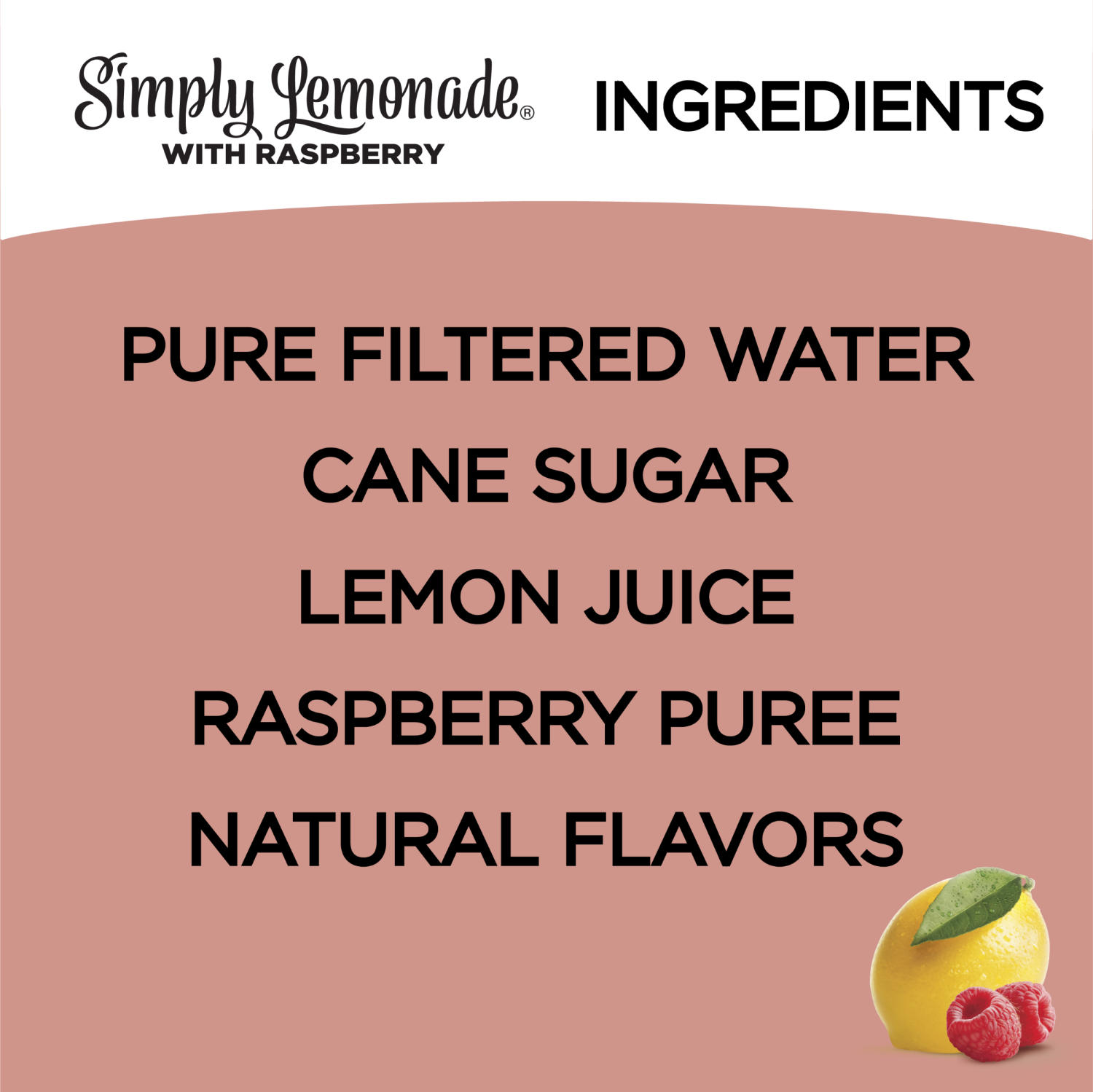 slide 4 of 5, Simply Lemonade with Raspberry, All Natural Non-GMO, 52 fl oz, 52 fl oz