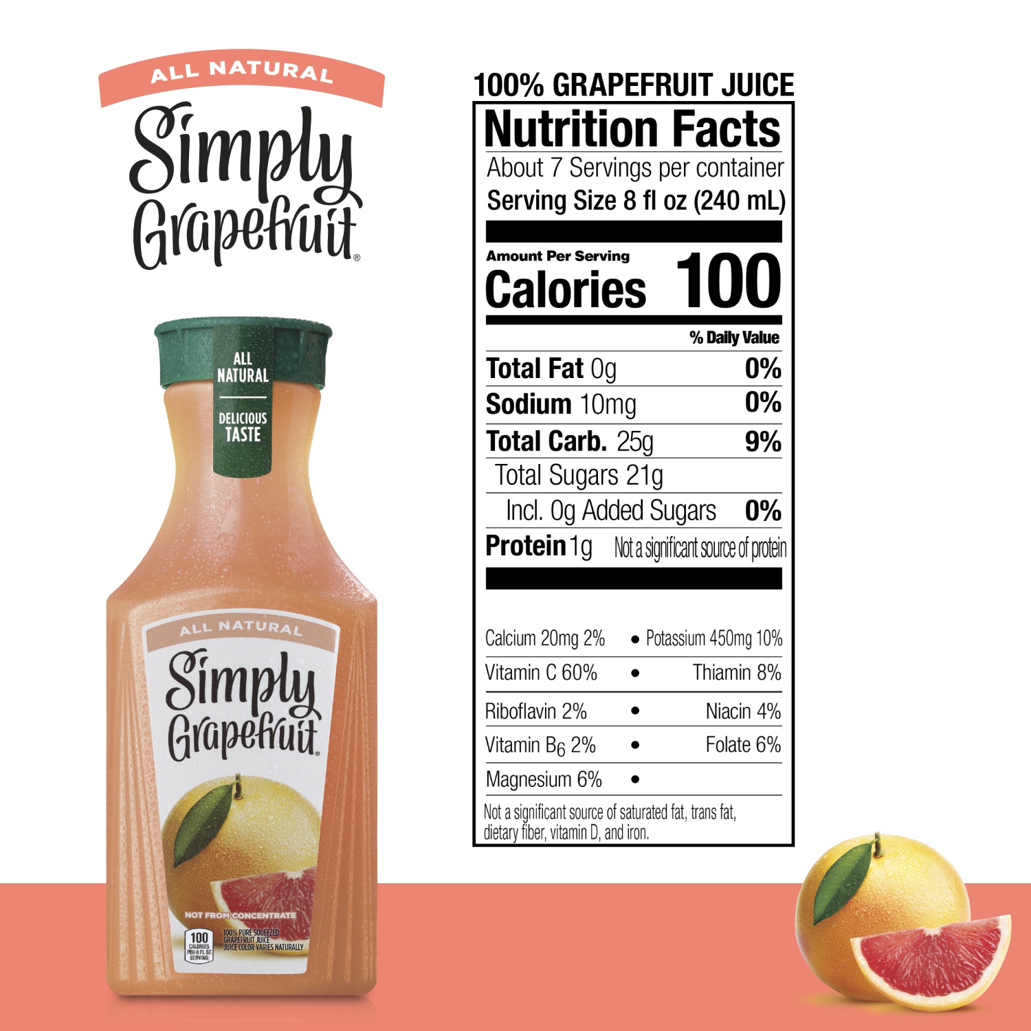 slide 4 of 5, Simply Grapefruit Juice, 52 fl oz, 1 ct