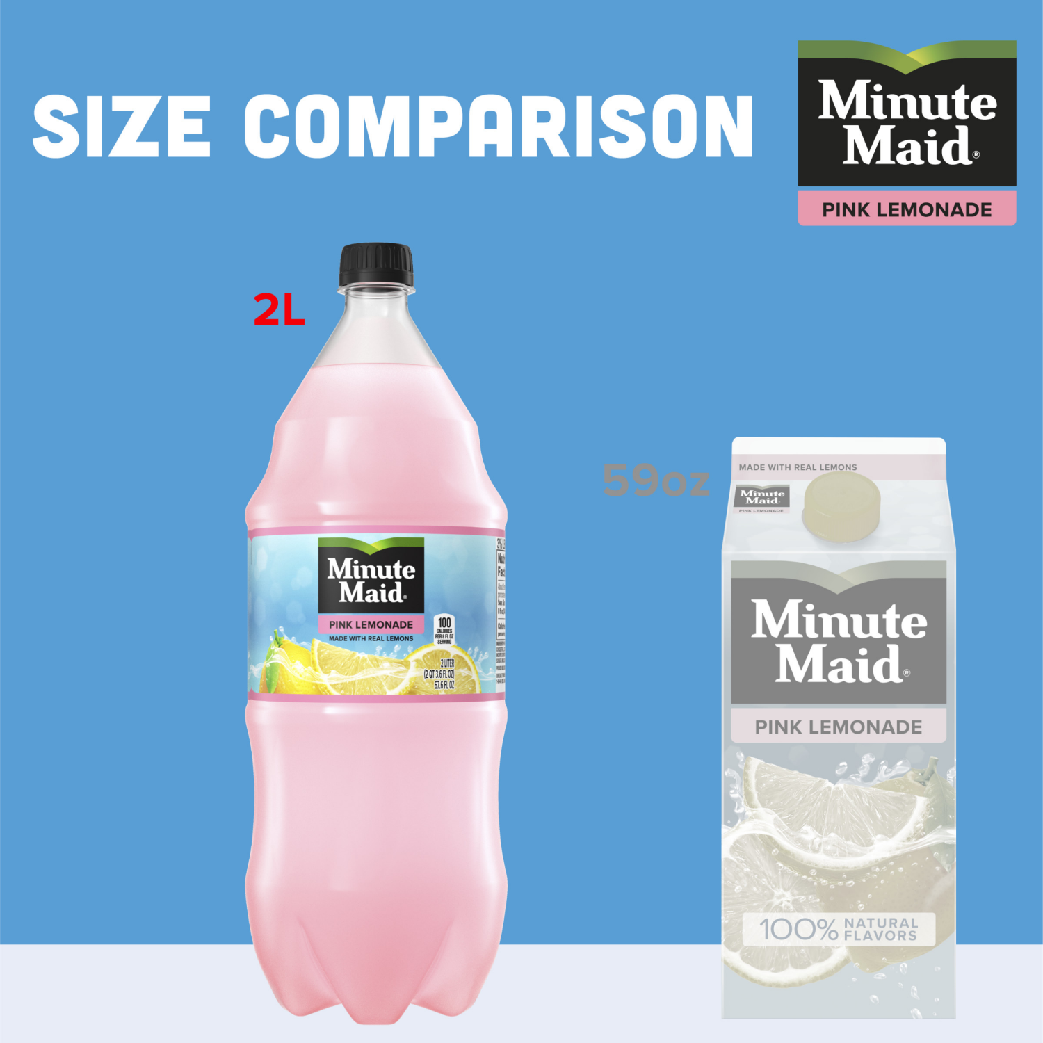 slide 4 of 8, Minute Maid Pink Lemonade Bottle- 2 liter, 2 liter