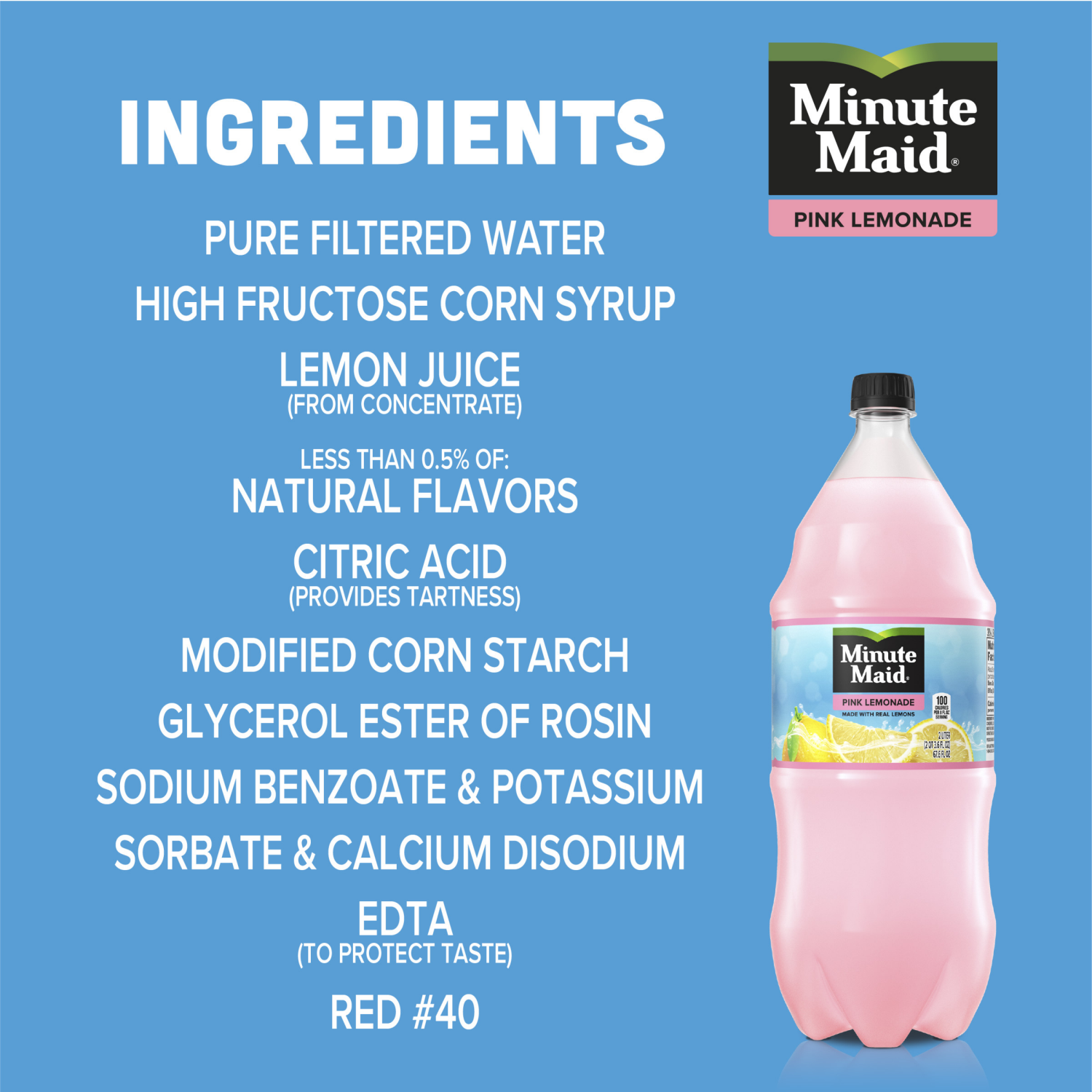 slide 8 of 8, Minute Maid Pink Lemonade Bottle- 2 liter, 2 liter