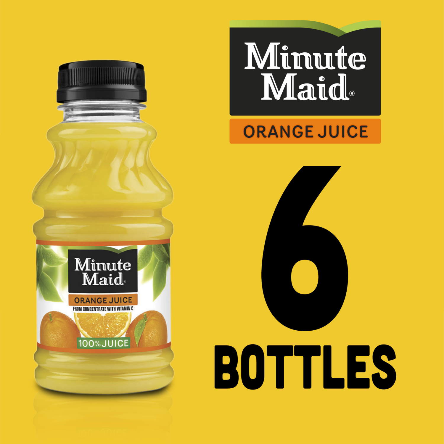 slide 5 of 7, Minute Maid Orange Juice Bottles- 6 ct, 6 ct; 10 fl oz