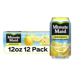 Minute Maid Lemonade Made W/ Real Lemons, 12 Fl Oz, 12 Pack