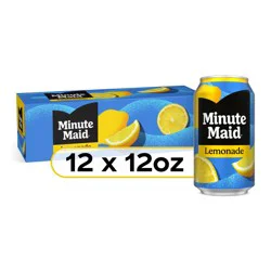 Minute Maid Lemonade Made W/ Real Lemons, 12 Fl Oz, 12 Pack